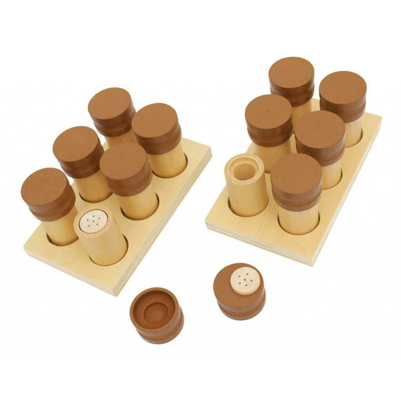 Wooden Montessori Smelling Bottles, Kids Early Teaching Aids, Toddlers Matching