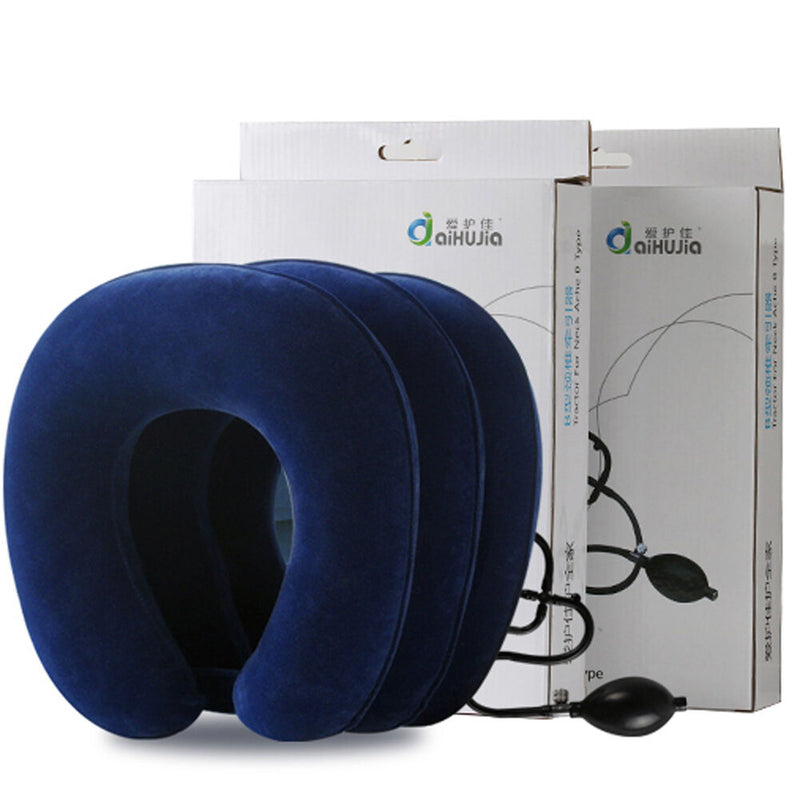 Inflatable Travel Pillow Air Cushion Neck Rest U Shaped Compact Plane Flight