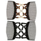 2Pcs  Wood Beads Double Hair Comb Clip Stretchy Thick Hair Clip Combs Girls