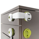 Kids Multifunctional Safety Plastic Lock Drawer Door Locks Strap (Green)