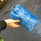 Women Evening Clutch Bag Plush Zip Handbag Female Solid Color Purse (Blue) A