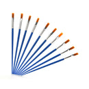 10 Set Paint Brush Set New Nylon Blue Brush Kid Watercolor Drawing Painting LJ
