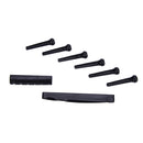 6 Bridge Pins + saddle + bridge saddle Bone for Acoustic Guitar black color T ES