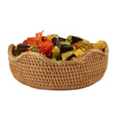 Oval Wicker Woven Basket Bread Basket Serving Basket,10.2Inch Storage Baske