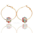 Chic Women Elegant Crystal Rhinestone Ear Stud Hoop Eardrop Earrings Jewelry