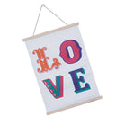 DIY Hanging Embroidery Cross Craft Stitch w/Small wooden clip Home Decor