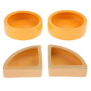 4Pcs / Set Reptile Food or Water Dish Worm Bowl Ceramic Dish Mealworm Feeder