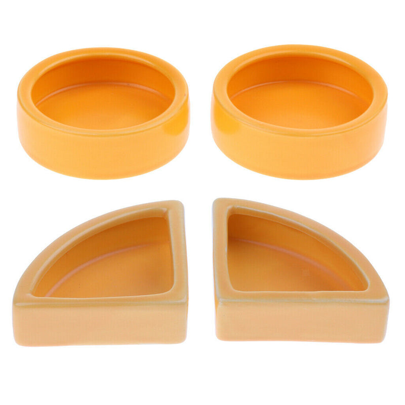 4Pcs / Set Reptile Food or Water Dish Worm Bowl Ceramic Dish Mealworm Feeder