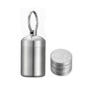 Travel Stainless Steel Coins Storage Tank Sealed Waterproof Pills Organiser Case