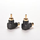 1PC RCA Male to Female M/F Connector Adapters Audio AV Plug 90 Right-angle