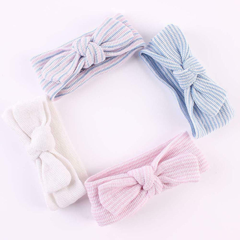 Baby Boys Girls Bowknot Headband Cotton Stretchable Butterfly Knot Hairband