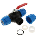 2 Pieces 3-Way Valve Garden Hose PE Connector Splitter with Steel Core, Heavy