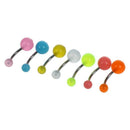 7 PCS Glow in the Dark Belly Rings Navel Piercing X3C6