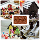 Christmas Fondant Cake Mold Pudding Series Baking Chocolate Handmade Tools NLBX
