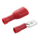 100 Red Spade Crimp Terminals Fully Insulated Electrical Connectors Audio W