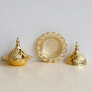Mini Incense Cone Burner Holder Waterfall Backflow Teahouse Yoga Room Golden