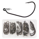 50Pcs/Box Sea Offset Hook 1/0#2/0#3/0#4/0#5/0# Carp Fishing Crank Hooks Big Z6U9