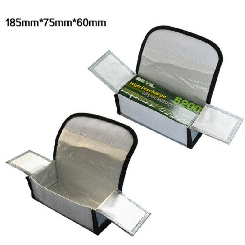 RC Lipo Battery Safe Bag Fireproof Explosion Proof Sack for Charge & Storage vcf