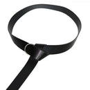Mens Medieval Sabre Knight Leather Waistband Ring Buckle Belt Black