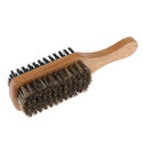 2-side Men's Boar Bristle Beard Mustache Hair Brush with 18cm Wood Comb Set