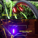 LED Bike Tail Light Red & Blue USB Rechargeable Waterproof Super Bright Mul