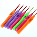 7pcs Multicolor Plastic Knitting Needles Crochet Hooks Kit With Ergonomic G V5E2