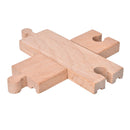 Wooden Cross Bifurcated Track Railway Toys Compatible All Major Brand Nice&S