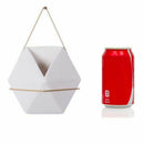 Modern Hanging Planter Vase, Geometric Wall Decor Container - Great For Suc