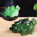 1pc China Handmade Tea Pet Lucky Pi Xiu Rolling Tea Brave Ornaments Green