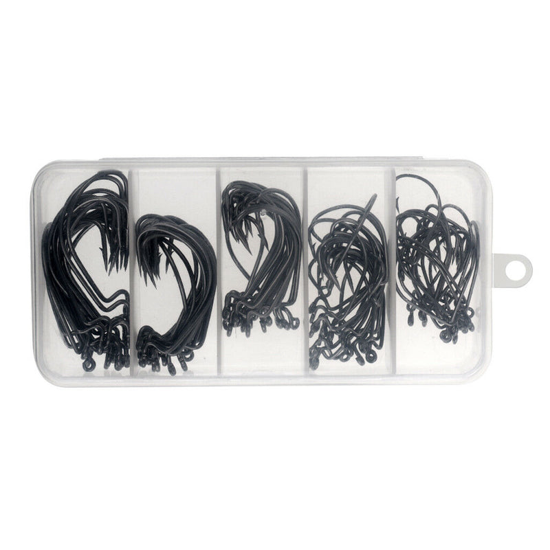 100 Pieces Fishing Hooks Wide Belly Crank Hooks Hooks Set Fishing Tackle