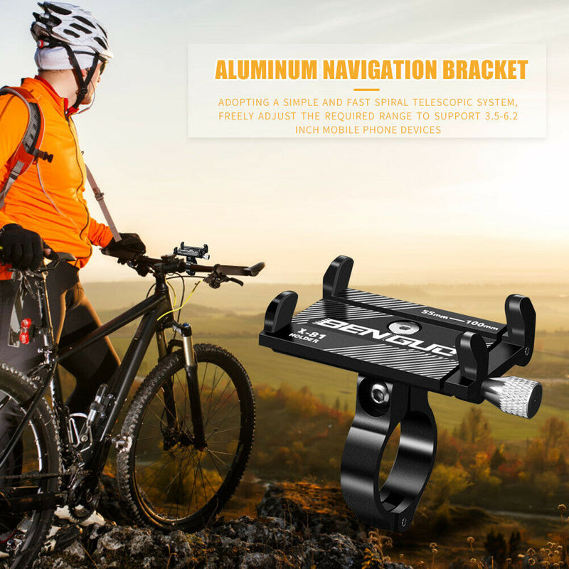 X-81 Motorcycle Bicycle Electric Scooter Handlebar Phone Holder (Black)
