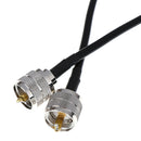 50cm UHF Connectors Male To Male Plug Coax Pigtail Cable Cord RG58 Coaxial Ca FT