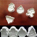 DIY Christmas Snowman Fondant Cake Mold Biscuit Cookie Plunger Cutters Decor3C