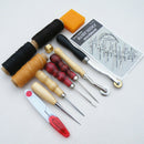 13pcs Wood Handle Leather Craft Tools Kit Leather Hand Sewing Tool Punch  ANV