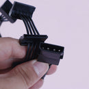 1Pc 4pin sata series power supply cable male to female 18AWG 40cm  3c