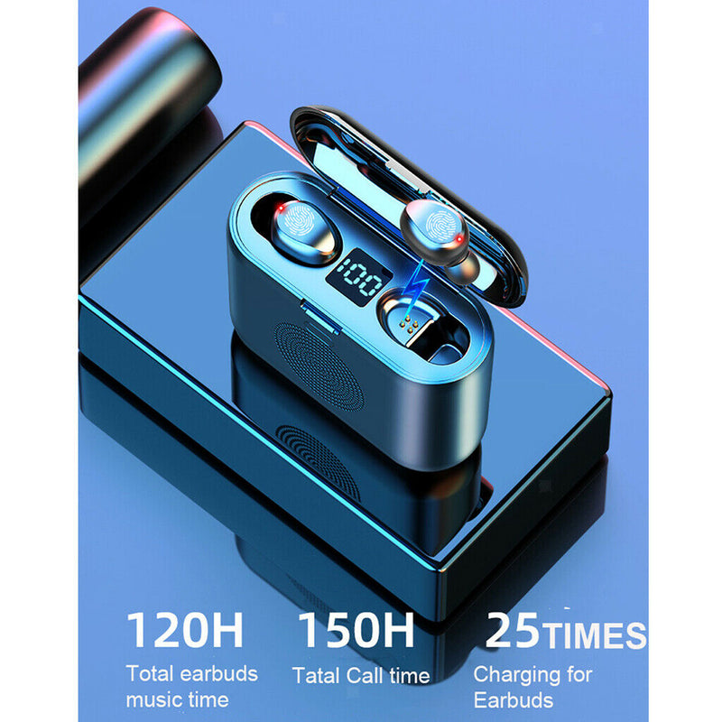 F9  Bluetooth 5.0 Earphones 2000mAh  Wireless Stereo Earpieces