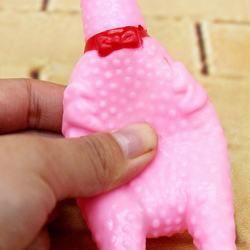 2x Dog Safe Screaming Chicken Toys & Best Pet Squeaky Duck Toys & Soft Fun Sound