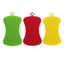 3pcs Dish Washing Sponge Scrubber Hygiene Brush Non-stick for Kitchen Home Kit