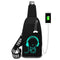 Music Crossbody Bag For Men Usb Charging Shoulder Bag Waterproof Oxford Mal U5L5