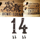 2pcs Iron Metal House Sign Door Number Name Plaque Street Address Plaque 1 4