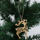 Pack of 10 Christmas Wood Chip Tree Ornaments Hanging Decoration for Kids G M6U4