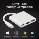 USB 3.1 Type C to 4K HDMI USB 3.0 USB C Adapter for MacBook Laptop Phone