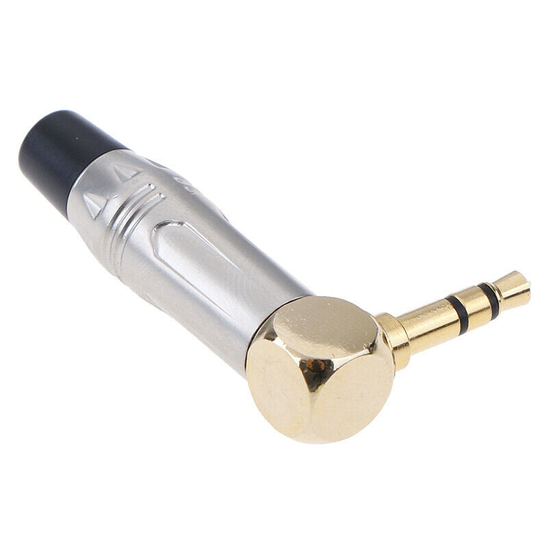 3.5mm L-type stereo right angle male plug audio earphone soldering connec 3C