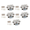 5 Pieces Push Button Drawer Catch Lock Latch for Motorhome Boat Cabinet Door