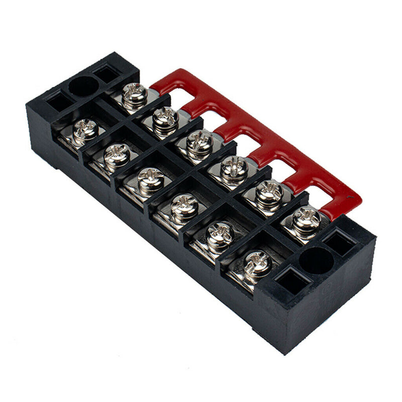 5pcs Block/Strip 6Position 25A Wire Barrier Dual Row Screw Terminal Panel