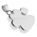 Dog Cat Paw Shape Stainless Steel Cremation Ash Urn Pendant Memorial Jewelry