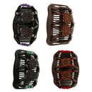 4pack Ladies Magic Wooden Beads Double Slide Hair Combs Clips Hair Accessory