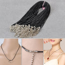 18" 100pcs Rubber Necklace Braid Cord Findings Lobster Clasp DIY Gift Wholesale
