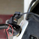 5V 3.1A Dual USB Charger Handlebar Socket Adapter Power Outlet For Motor EUP