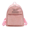 Kraft Paper Backpack Women Waterproof Travel Shoulder Schoolbags (Pink) A